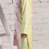 Pink N Yellow Pure Cotton Animal Printed Kurta Pyjama Party Wear