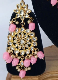 Pink Necklace Set Wedding Wear