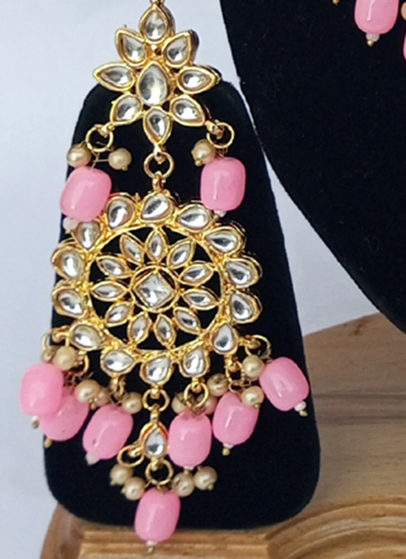 Pink Necklace Set Wedding Wear 1 Pink Necklace Set Wedding Wear