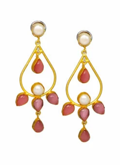 Pink Pear Drop Dangler Party Wear -C Bazaar Shop pink pear drop dangler erddrj9625h b