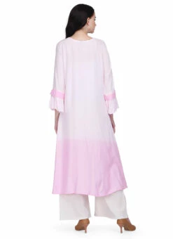 Pink Rayon Kurta Palazzo Set Work Wear -C Bazaar Shop pink rayon kurta palazzo set krsupifc951 b