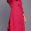 Pink Rayon Kurta Palazzo Suit Party Wear