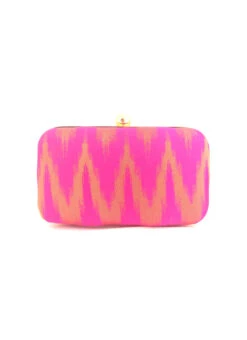 Pink Silk Designer Clutch -C Bazaar Shop pink silk designer clutch hbdacs477 b