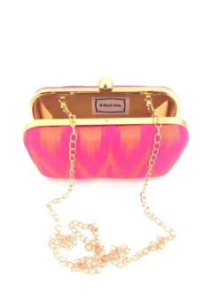 Pink Silk Designer Clutch