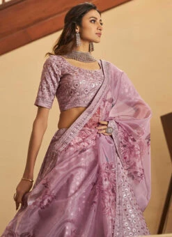 Pink Soft Art Silk Embroidered Umbrella Lehenga Choli Festive Wear -C Bazaar Shop pink soft art silk embroidered umbrella lehenga choli ghsaj42551923 b