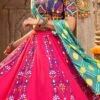 Pink Viscose Rayon Kutch And Mirror Work Chaniya Choli Festive Wear