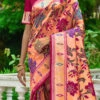 Pink Zari Woven Paithani Silk Saree Festive Wear