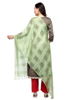 Pista Green Blended Cotton Dupatta After Six Wear 7 Pista Green Blended Cotton Dupatta After Six Wear -C Bazaar Shop pista green blended cotton dupatta dpsdmfd201 b