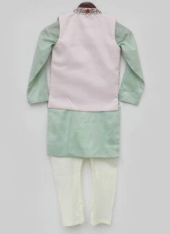 Pista Green Cotton Silk Embroidered Bandi Set Party Wear 5 Pista Green Cotton Silk Embroidered Bandi Set Party Wear -C Bazaar Shop pista green cotton silk embroidered bandi set kdbdfk2479 b