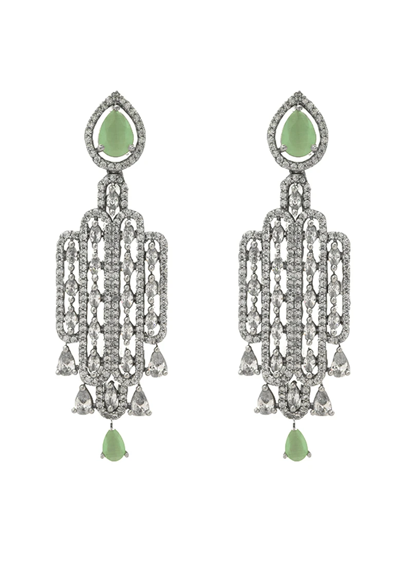 Pista Green Stones Alloy Choker Party Wear 3 Pista Green Stones Alloy Choker Party Wear - Image 3