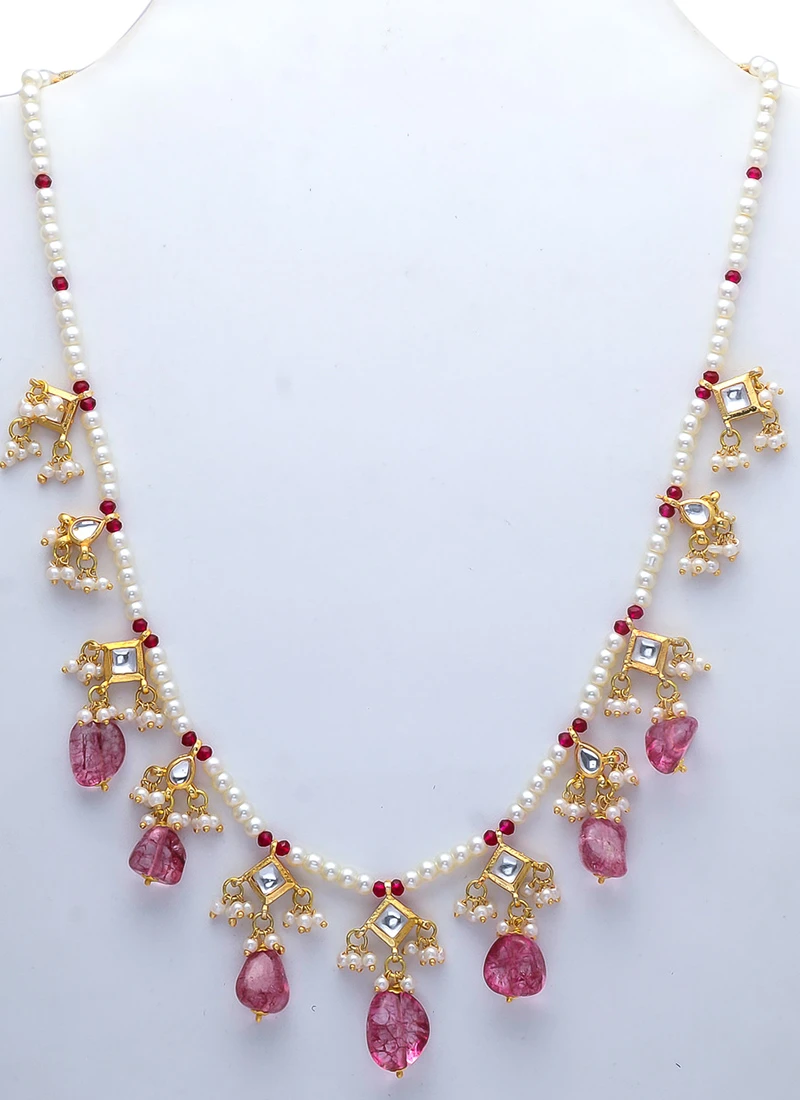 Purple Alloy Stone Necklace Party Wear 1 Purple Alloy Stone Necklace Party Wear