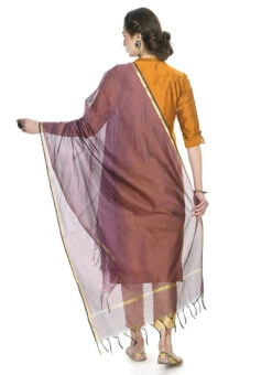 Purple Art Silk Banarasi Dupatta After Six Wear -C Bazaar Shop purple art silk banarasi dupatta dpsdmfd187 b