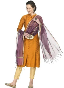 Purple Art Silk Banarasi Dupatta After Six Wear -C Bazaar Shop purple art silk banarasi dupatta dpsdmfd187 u