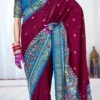 Purple Art Silk Cotton Patola Sari Festive Wear