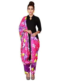 Purple Cotton Semi Patiala Pant After Six Wear -C Bazaar Shop purple cotton semi patiala pant wbpat085 u