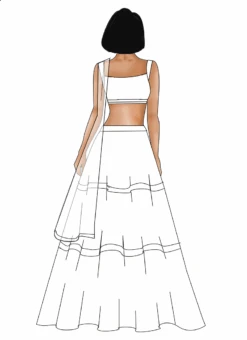 Purple Georgette Sequins Embroidered Lehenga Festive Wear