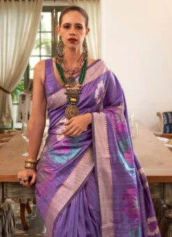 Kalki Koechlin Purple Handloom Weaving Zari Work Saree Festive Wear 7 Kalki Koechlin Purple Handloom Weaving Zari Work Saree Festive Wear -C Bazaar Shop purple handloom weaving zari work saree samkns1079313003 b