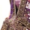 Purple Net Hand Work A Line Lehenga Wedding Wear