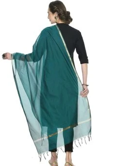 Rama Green Art Silk Banarasi Dupatta After Six Wear -C Bazaar Shop rama green art silk banarasi dupatta dpsdmfd186 b