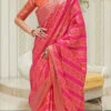 Rani Pink Silk Weaving Work Saree Festive Wear