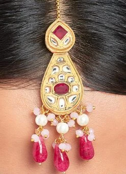 Red Alloy Mangtikka Party Wear