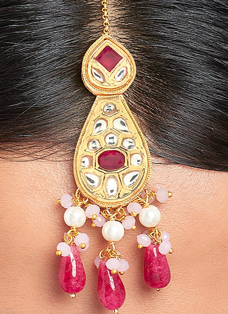 Red Alloy Mangtikka Party Wear 1 Red Alloy Mangtikka Party Wear