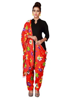 Red Cotton Semi Patiala Pant After Six Wear -C Bazaar Shop red cotton semi patiala pant wbpat027 u