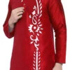 Red Dupion Silk Kurta