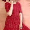 Red Georgette Anarkali Gown Party Wear