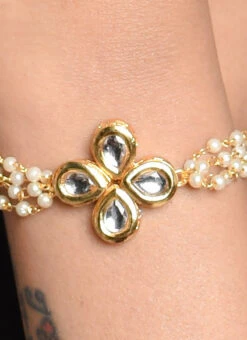 Red N White Designer Bracelet Party Wear