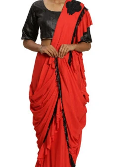 Red Silk Saree Festive Wear