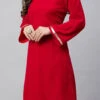 Red Velvet Kurta Palazzo Set Work Wear