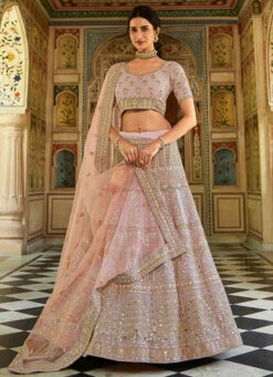Rose Pink Organza Embroidered N Stones Umbrella Lehenga Wedding Wear 6 Rose Pink Organza Embroidered N Stones Umbrella Lehenga Wedding Wear -C Bazaar Shop rose pink organza embroidered n stones umbrella lehenga ghsak42117209 u