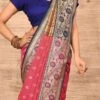 Rouge Pink Banarasi Katan Zari Weaving Saree Festive Wear