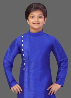 Royal Blue Art Silk Soild Stitched Kurta Pyjama Festive Wear 5 Royal Blue Art Silk Soild Stitched Kurta Pyjama Festive Wear -C Bazaar Shop royal blue art silk soild stitched kurta pyjama kdbmss101 b