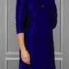 Royal Blue Dupion Silk Soild Plain Kurta Pyjama Party Wear