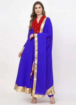 Royal Blue Georgette Patch Work Anarkali Suit Work Wear -C Bazaar Shop royal blue georgette patch work anarkali suit sldmf7478rb u