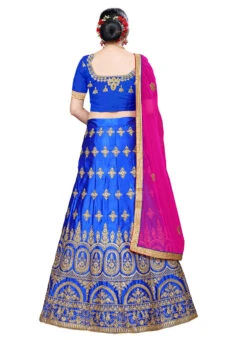 Royal Blue Silk Zari Embroidered A Line Lehenga Festive Wear 7 Royal Blue Silk Zari Embroidered A Line Lehenga Festive Wear -C Bazaar Shop royal blue silk zari embroidered a line lehenga ghsstsktaln7595 b