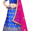 Royal Blue Silk Zari Embroidered A Line Lehenga Festive Wear
