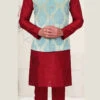 Sea Green Silk Nehru Jacket