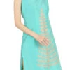 Sea Green Taffeta Silk Embroidery Kurta Straight Pant Set Party Wear