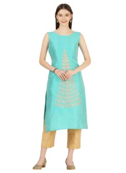 Sea Green Taffeta Silk Embroidery Kurta Straight Pant Set Party Wear 6 Sea Green Taffeta Silk Embroidery Kurta Straight Pant Set Party Wear -C Bazaar Shop sea green taffeta silk embroidery kurta straight pant set krskinf9900508 u