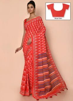 Sequins Crochet Work Red Color Georgette Saree Festive Wear -C Bazaar Shop sequins crochet work red color georgette saree sakvf809 u