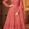 Shamita Shetty Pink Georgette Sequins Anarkali Suit Party Wear