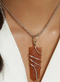 Silver Alloy Necklace Party Wear