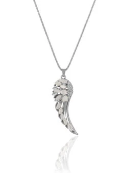 Silver Colored N White Stone Pendant After Six Wear