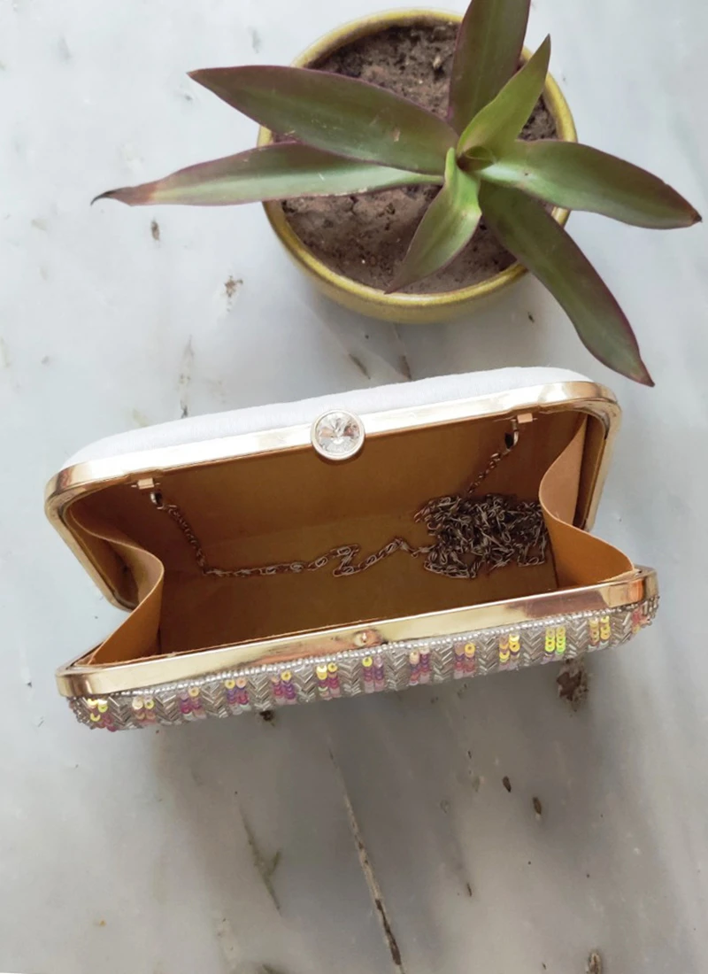 Silver Designer Clutch 1 Silver Designer Clutch