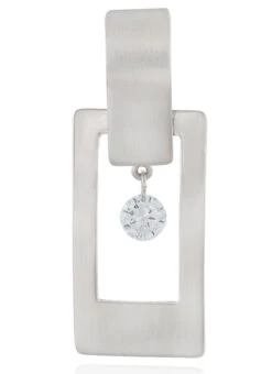 Silver N White Danglers