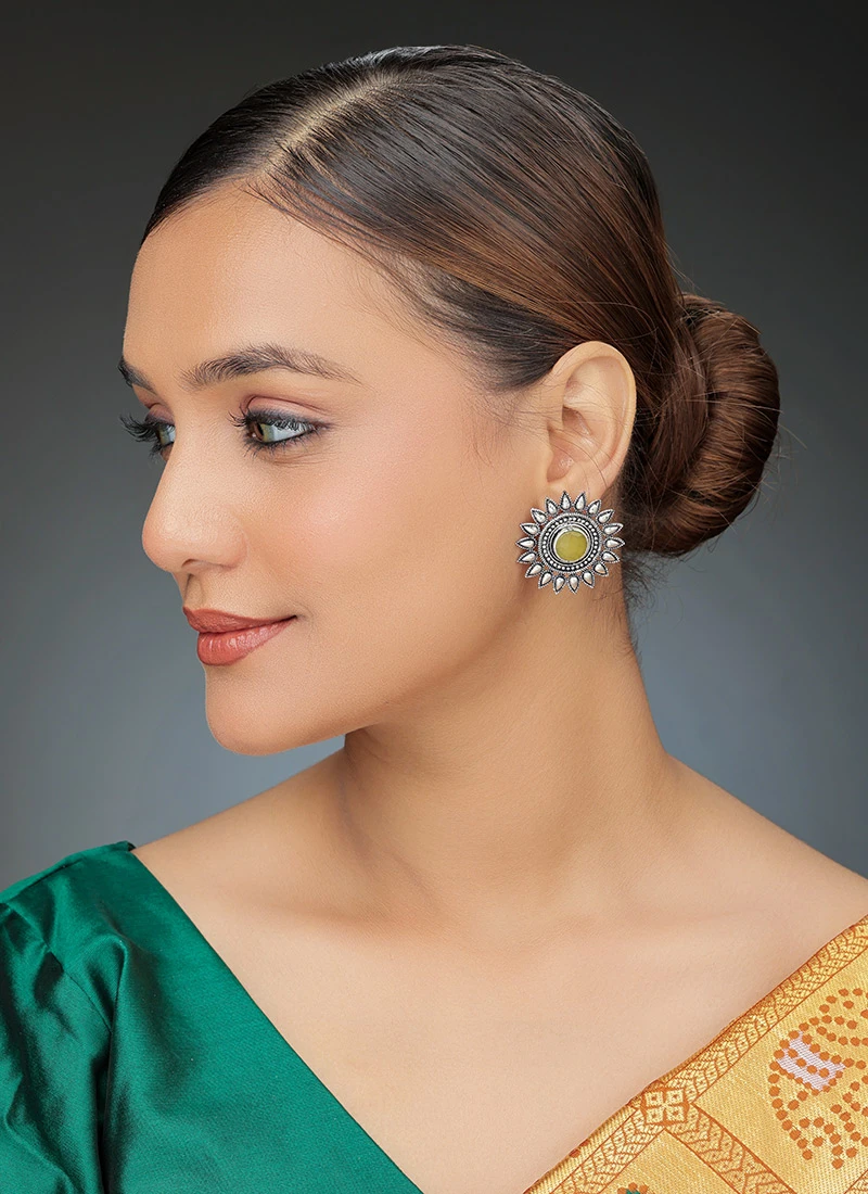 Silver N Yellow Studs After Six Wear 2 Silver N Yellow Studs After Six Wear - Image 2