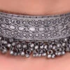 Silver Plated Oxidised Ghungroo Choker After Six Wear